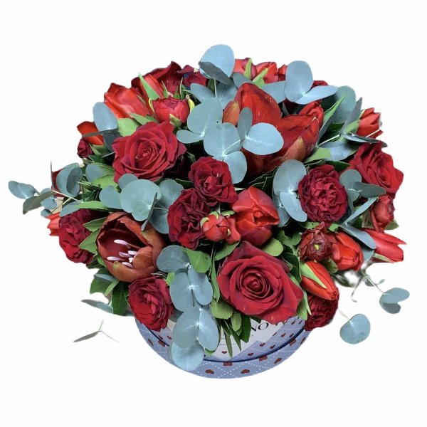 valentine's day collection boxes with fresh flowers