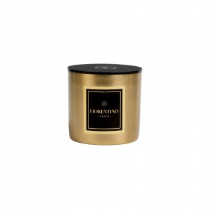 scented candle in brushed gold
