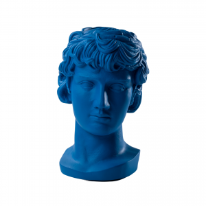 βάζο μπλε κεφάλι απόλλωνα από αρχαίο άγαλμα